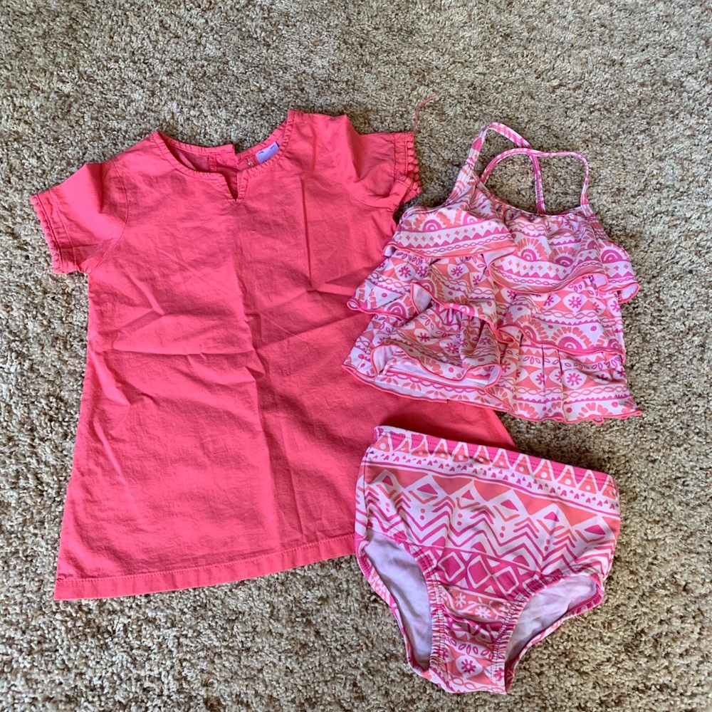 Toddler swimsuit and cover up